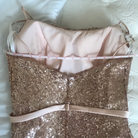 Christina Wu rose gold sequin gown - Picture 7 of 9